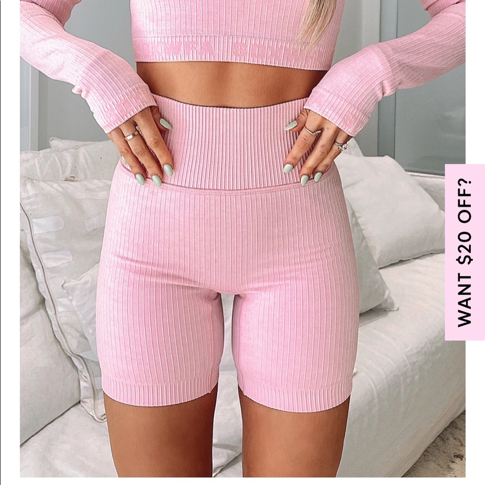 COPY - SARAHS DAY X WFA Seamless Pink Biker Shorts